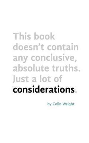 Considerations de Colin Wright