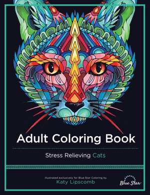 Adult Coloring Book, Stress Relieving Cats