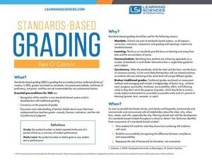 Standards-Based Grading Quick Reference Guide de Ken O'Connor