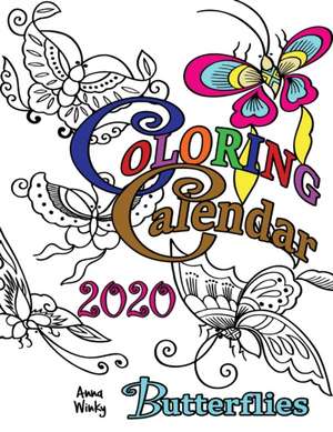 Coloring Calendar 2020 Butterflies de Anna Winky