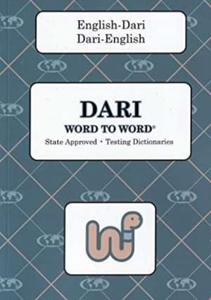 Sesma, C: English-Dari & Dari-English Word-to-Word Dictionar de C. Sesma