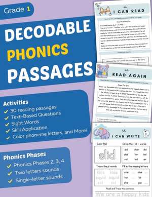 Decodable Phonics Passages Grade 1 de Jed Dolton