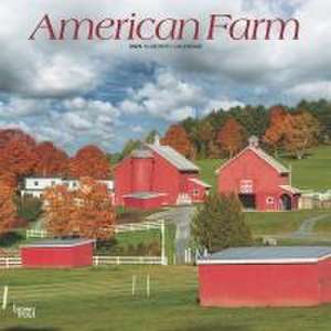 American Farm 2025 12 X 24 Inch Monthly Square Wall Calendar Plastic-Free de Browntrout