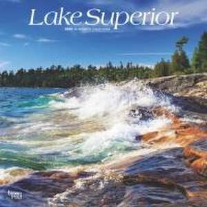 Lake Superior 2025 12 X 24 Inch Monthly Square Wall Calendar Plastic-Free de Browntrout