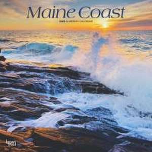 Maine Coast 2025 12 X 24 Inch Monthly Square Wall Calendar Plastic-Free de Browntrout