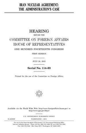 Iran Nuclear Agreement de United States Congress