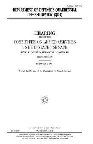 Department of Defense's Quadrennial Defense Review (Qdr) de United States Congress