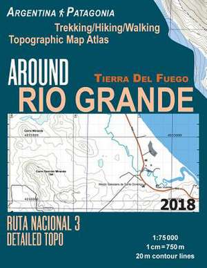 Around Rio Grande Tierra del Fuego Trekking/Hiking/Walking Topographic Map Atlas Ruta Nacional 3 Detailed Topo Argentina Patagonia 1 de Mazitto, Sergio