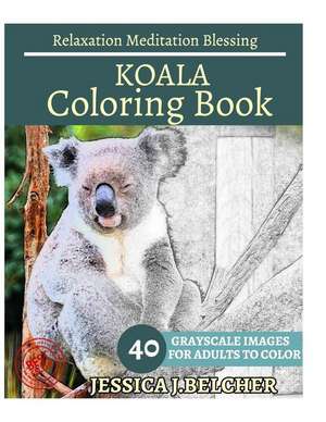 Koala Coloring Book for Adults Relaxation Meditation Blessing de Belcher, Jessica