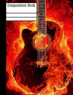 Guitar on Fire Composition Notebook - Graph Paper - 5x5 Grid de Creations, Rengaw