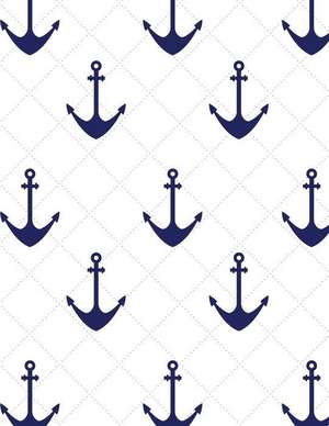 Anchor Nautical Notebook - Graph Paper - 5x5 Quad Rule de Creations, Rengaw