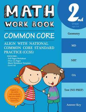 2nd Grade Math Workbook Common Core Math de Biinyin Educate Workbook