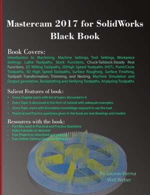 Mastercam 2017 for SolidWorks Black Book de Gaurav Verma