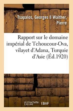 Rapport Sur Le Domaine Impérial de Tchoucour-Ova, Vilayet d'Adana, Turquie d'Asie de Georges Tsapalos