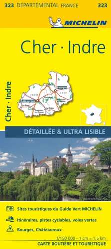 Cher, Indre - Michelin Local Map 323 de Michelin