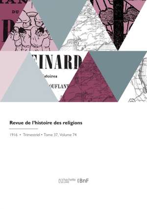 Revue de l'Histoire Des Religions de Maurice Vernes