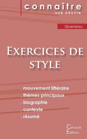 Fiche de lecture Exercices de style de Raymond Queneau (Analyse littéraire de référence et résumé complet) de Raymond Queneau