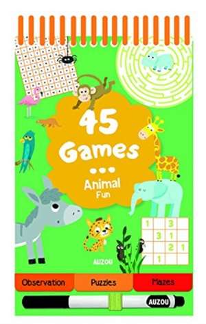 45 Games Animal Fun de Auzou Publishing