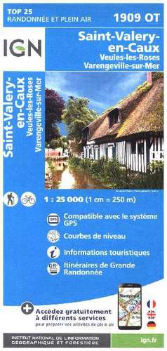 Saint-Valery-en-Caux - Veules-les-Roses - Varengeville-sur-Mer 1 : 25 000