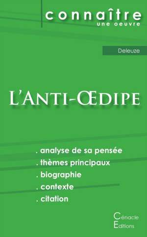 Fiche de lecture L'Anti-Oedipe de Deleuze (analyse littéraire de référence et résumé complet) de Gilles Deleuze