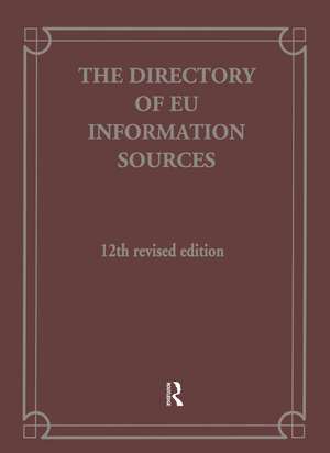 Directory Of EU Information Sources de Europa Publications