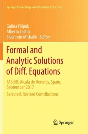 Formal and Analytic Solutions of Diff. Equations de Galina Filipuk