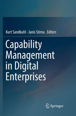 Capability Management in Digital Enterprises de Kurt Sandkuhl