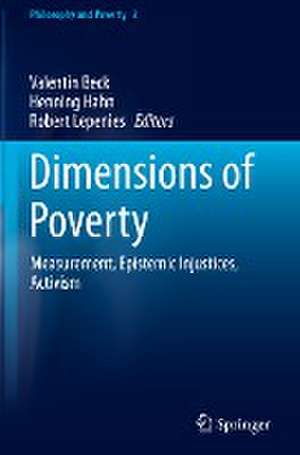 Dimensions of Poverty: Measurement, Epistemic Injustices, Activism de Valentin Beck