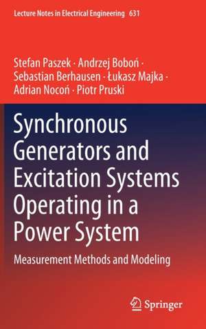 Synchronous Generators and Excitation Systems Operating in a Power System: Measurement Methods and Modeling de Stefan Paszek