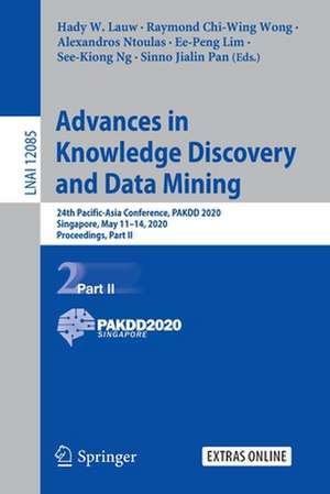 Advances in Knowledge Discovery and Data Mining: 24th Pacific-Asia Conference, PAKDD 2020, Singapore, May 11–14, 2020, Proceedings, Part II de Hady W. Lauw