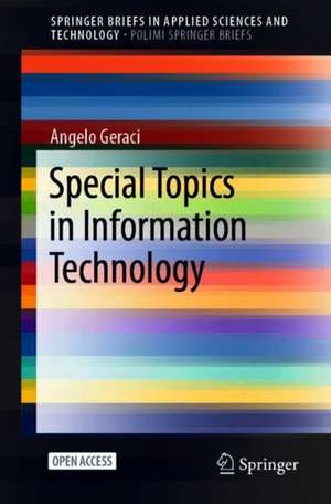 Special Topics in Information Technology de Angelo Geraci