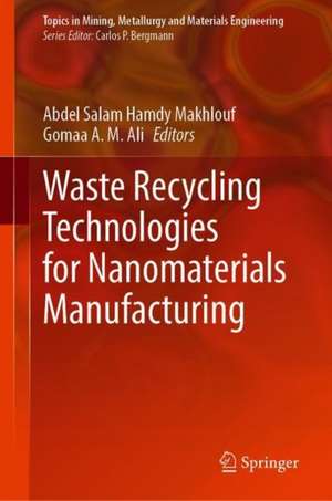 Waste Recycling Technologies for Nanomaterials Manufacturing de Abdel Salam Hamdy Makhlouf