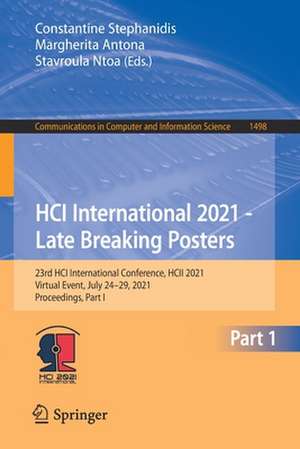 HCI International 2021 - Late Breaking Posters: 23rd HCI International Conference, HCII 2021, Virtual Event, July 24–29, 2021, Proceedings, Part I de Constantine Stephanidis