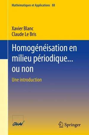 Homogénéisation en milieu périodique... ou non: Une introduction de Xavier Blanc