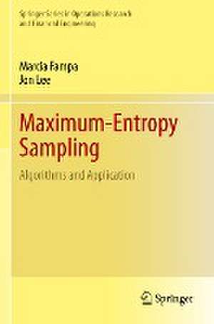 Maximum-Entropy Sampling: Algorithms and Application de Marcia Fampa