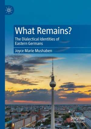 What Remains?: The Dialectical Identities of Eastern Germans de Joyce Marie Mushaben
