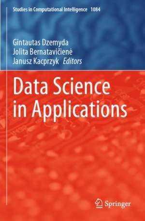 Data Science in Applications de Gintautas Dzemyda