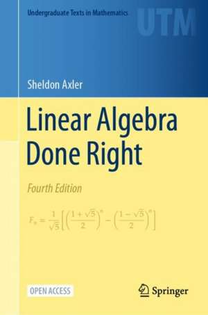 Linear Algebra Done Right de Sheldon Axler