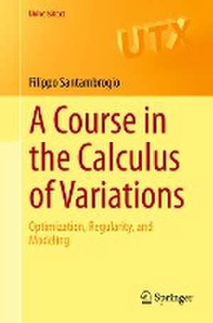 A Course in the Calculus of Variations: Optimization, Regularity, and Modeling de Filippo Santambrogio