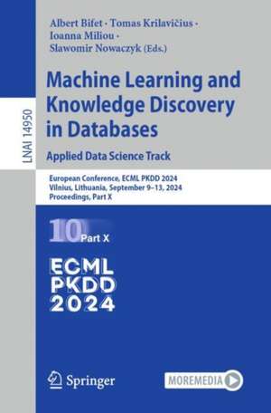 Machine Learning and Knowledge Discovery in Databases. Applied Data Science Track de Albert Bifet