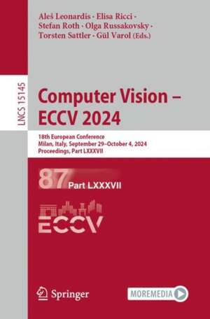 Computer Vision - ECCV 2024 de Ale¿ Leonardis