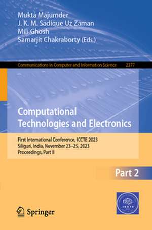 Computational Technologies and Electronics de Mukta Majumder