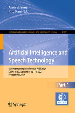 Artificial Intelligence and Speech Technology de Arun Sharma