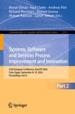 Systems, Software and Services Process Improvement and Innovation de Ahmed Gomaa Ahmed Radwan