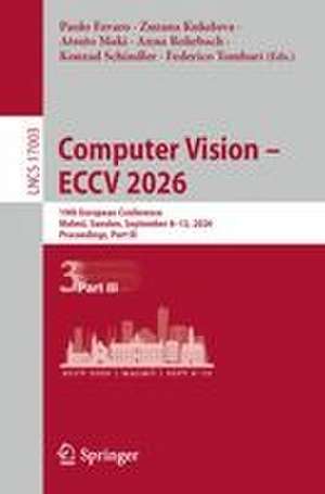 Computer Vision - ECCV 2026 de Anna Rohrbach
