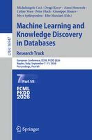 Machine Learning and Knowledge Discovery in Databases. Research Track de Anna Monreale