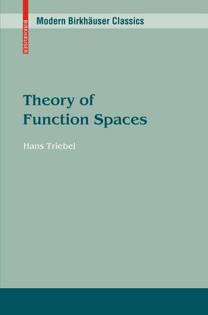 Theory of Function Spaces de Hans Triebel