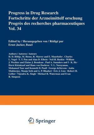 Progress in Drug Research / Fortschritte der Arzneimittelforschung / Progrès des recherches pharmaceutiques de JUCKER