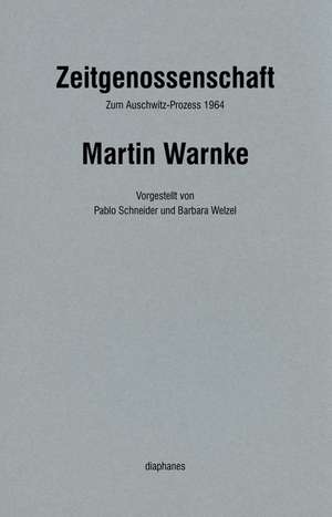 Zeitgenossenschaft de Martin Warnke