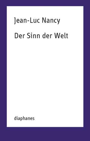 Der Sinn der Welt de Jean-Luc Nancy